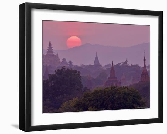 Sunset, Bagan (Pagan), Myanmar (Burma), Asia-Jochen Schlenker-Framed Photographic Print