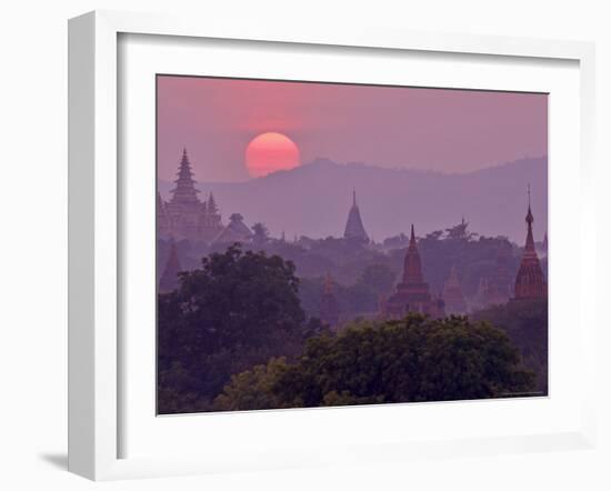 Sunset, Bagan (Pagan), Myanmar (Burma), Asia-Jochen Schlenker-Framed Photographic Print