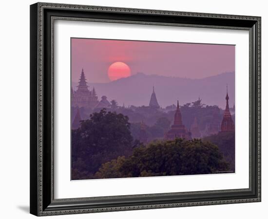 Sunset, Bagan (Pagan), Myanmar (Burma), Asia-Jochen Schlenker-Framed Photographic Print