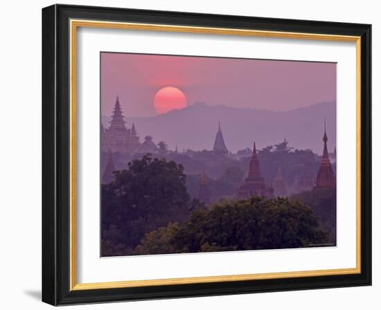 Sunset, Bagan (Pagan), Myanmar (Burma), Asia-Jochen Schlenker-Framed Photographic Print