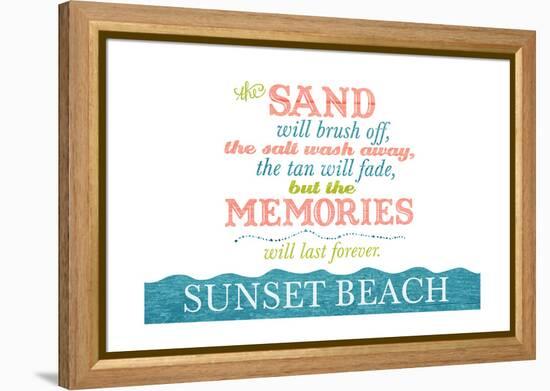 Sunset Beach, New Jersey - Beach Memories Last Forever-Lantern Press-Framed Stretched Canvas