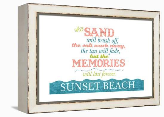 Sunset Beach, New Jersey - Beach Memories Last Forever-Lantern Press-Framed Stretched Canvas