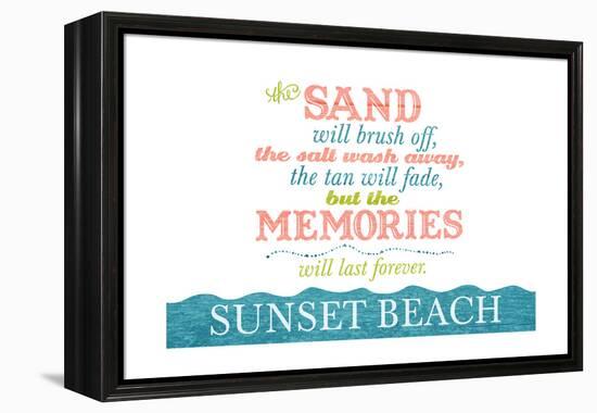 Sunset Beach, New Jersey - Beach Memories Last Forever-Lantern Press-Framed Stretched Canvas