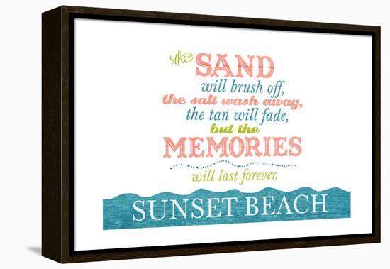 Sunset Beach, New Jersey - Beach Memories Last Forever-Lantern Press-Framed Stretched Canvas