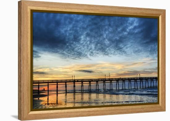 Sunset Beach Pier at Sunrise, North Carolina, USA-null-Framed Premier Image Canvas