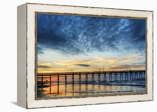 Sunset Beach Pier at Sunrise, North Carolina, USA-null-Framed Premier Image Canvas