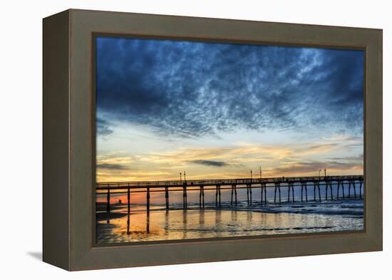 Sunset Beach Pier at Sunrise, North Carolina, USA-null-Framed Premier Image Canvas