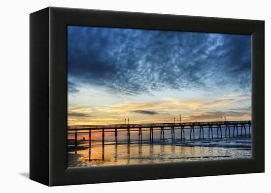 Sunset Beach Pier at Sunrise, North Carolina, USA-null-Framed Premier Image Canvas