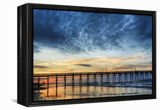 Sunset Beach Pier at Sunrise, North Carolina, USA-null-Framed Premier Image Canvas