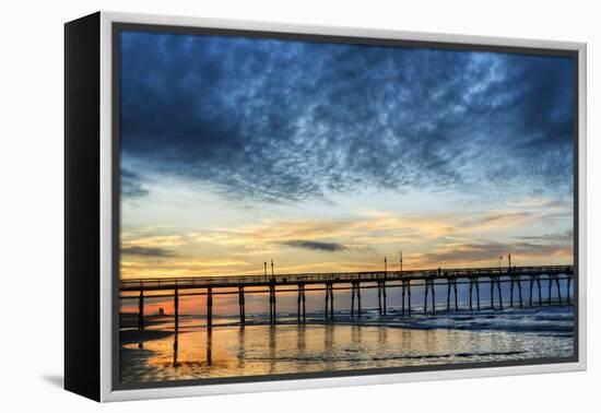 Sunset Beach Pier at Sunrise, North Carolina, USA-null-Framed Premier Image Canvas