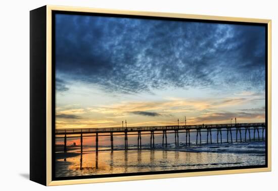 Sunset Beach Pier at Sunrise, North Carolina, USA-null-Framed Premier Image Canvas