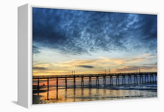 Sunset Beach Pier at Sunrise, North Carolina, USA-null-Framed Premier Image Canvas