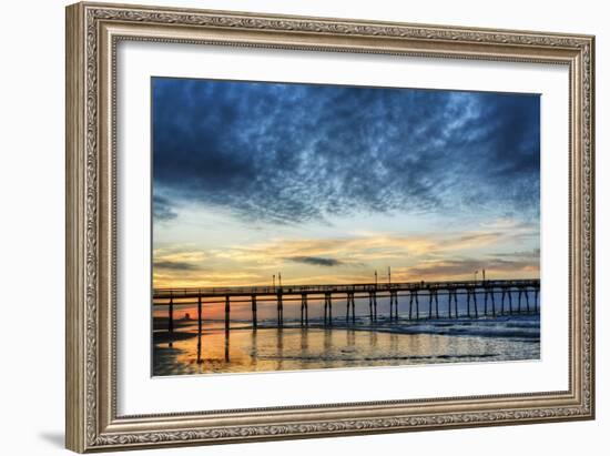 Sunset Beach Pier at Sunrise, North Carolina, USA-null-Framed Photographic Print