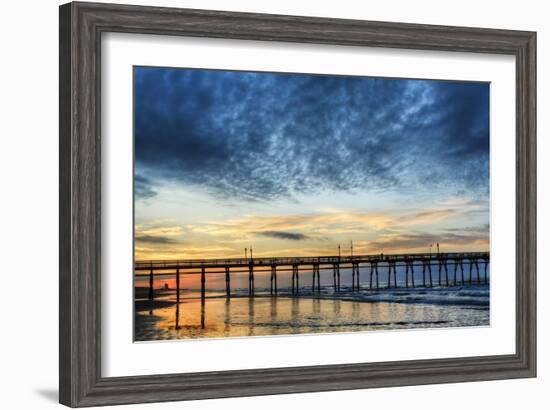 Sunset Beach Pier at Sunrise, North Carolina, USA-null-Framed Photographic Print