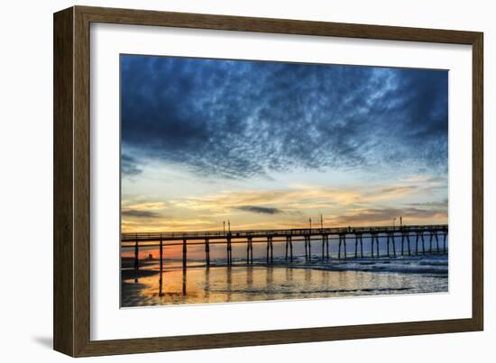 Sunset Beach Pier at Sunrise, North Carolina, USA-null-Framed Photographic Print