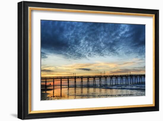 Sunset Beach Pier at Sunrise, North Carolina, USA-null-Framed Photographic Print