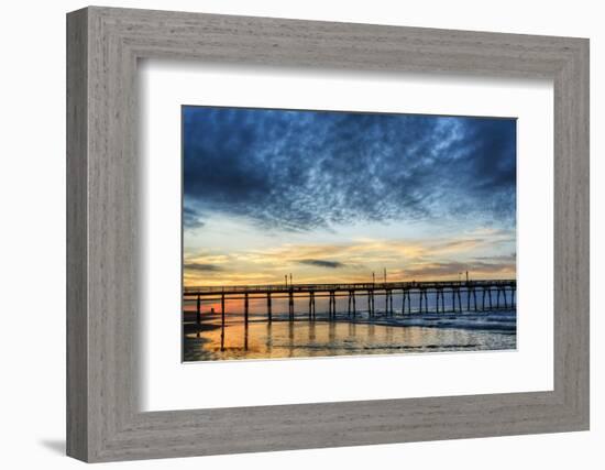Sunset Beach Pier at Sunrise, North Carolina, USA-null-Framed Premium Photographic Print