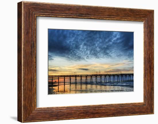 Sunset Beach Pier at Sunrise, North Carolina, USA-null-Framed Premium Photographic Print