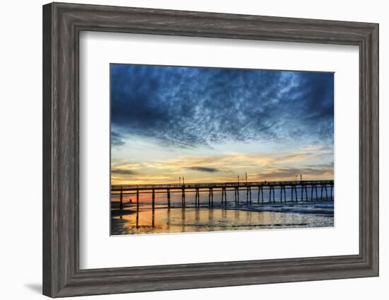 Sunset Beach Pier at Sunrise, North Carolina, USA-null-Framed Photographic Print