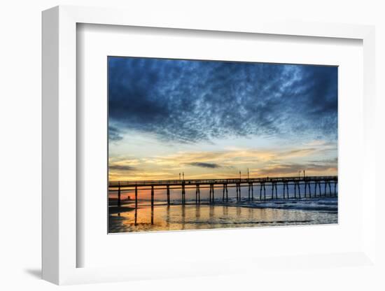 Sunset Beach Pier at Sunrise, North Carolina, USA-null-Framed Photographic Print