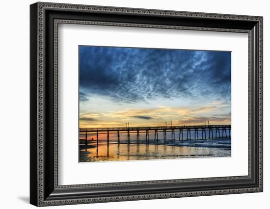 Sunset Beach Pier at Sunrise, North Carolina, USA-null-Framed Photographic Print