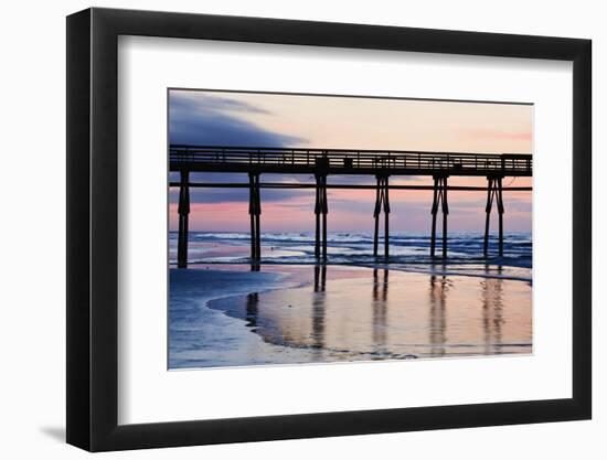 Sunset Beach Pier at Sunrise, North Carolina, USA-null-Framed Photographic Print