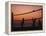 Sunset Beach Volleyball-Mitch Diamond-Framed Premier Image Canvas