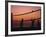 Sunset Beach Volleyball-Mitch Diamond-Framed Photographic Print