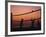 Sunset Beach Volleyball-Mitch Diamond-Framed Photographic Print