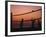 Sunset Beach Volleyball-Mitch Diamond-Framed Photographic Print