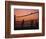 Sunset Beach Volleyball-Mitch Diamond-Framed Photographic Print