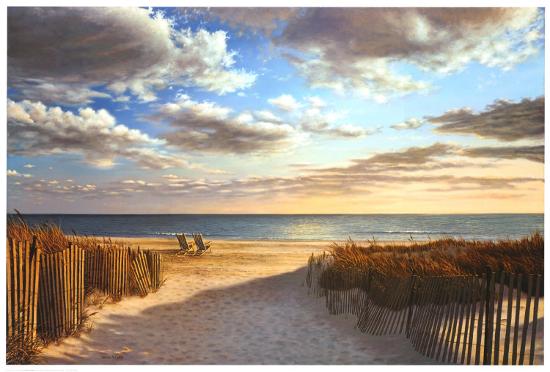 Sunset Beach Art Print by Daniel Pollera | Art.com