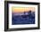 Sunset Behind Golden Gate Bridge, Downtown San Francisco-Vincent James-Framed Photographic Print