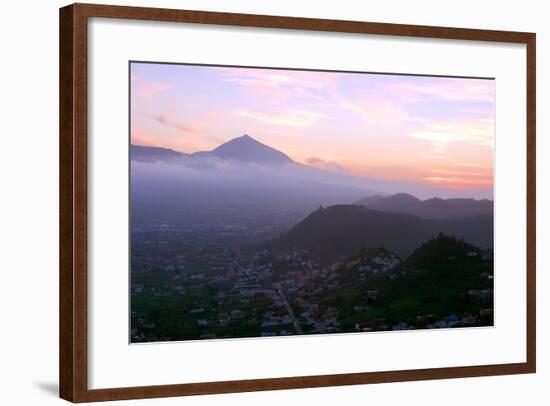 Sunset Behind Mount Teide, Volcano on Tenerife, Canary Islands, 2007-Peter Thompson-Framed Photographic Print