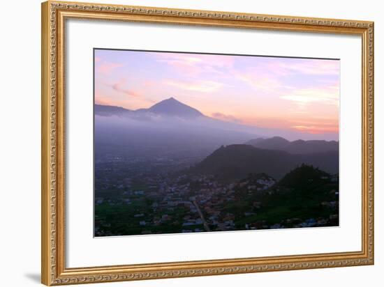 Sunset Behind Mount Teide, Volcano on Tenerife, Canary Islands, 2007-Peter Thompson-Framed Photographic Print