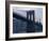 Sunset Behind the Brooklyn Bridge and Manhattan on a Humid Summer Evening-John Nordell-Framed Photographic Print