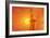 Sunset Behind the Statue of Liberty-Tony Craddock-Framed Photographic Print