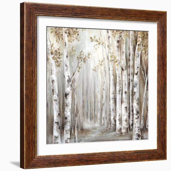 Sunset Birch Forest III-Eva Watts-Framed Art Print