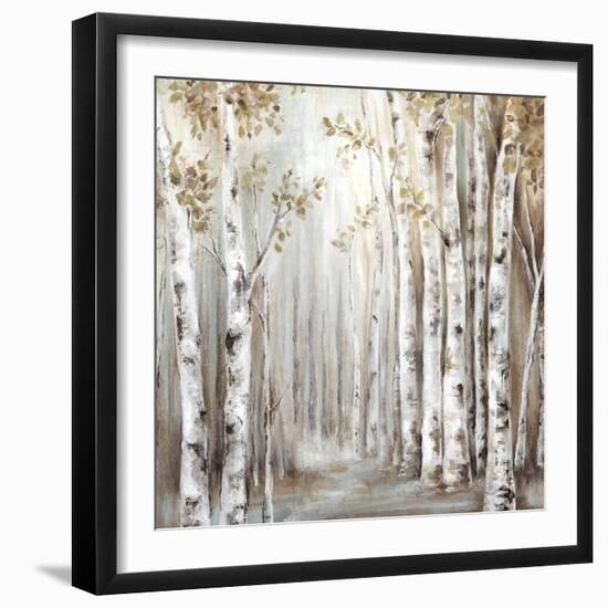Sunset Birch Forest III-Eva Watts-Framed Art Print