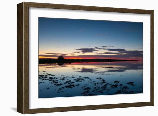 Sunset Blue Hour on the Causeway on Holy Island, Northumberland England UK-Tracey Whitefoot-Framed Photographic Print