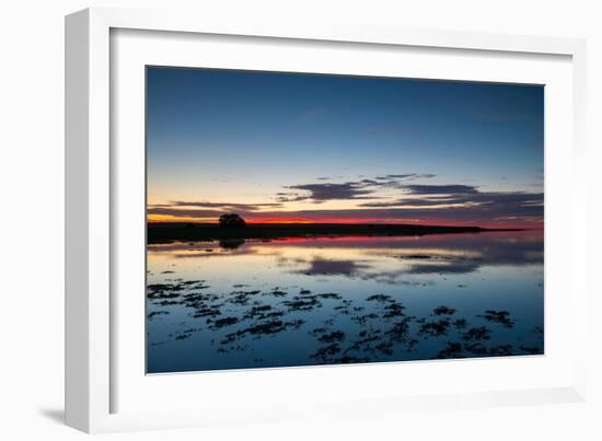 Sunset Blue Hour on the Causeway on Holy Island, Northumberland England UK-Tracey Whitefoot-Framed Photographic Print