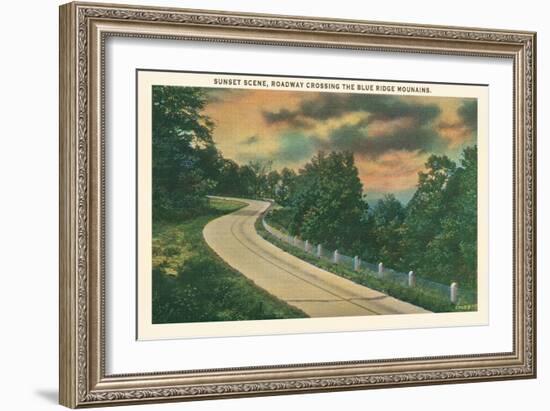 Sunset, Blue Ridge Mountains-null-Framed Art Print