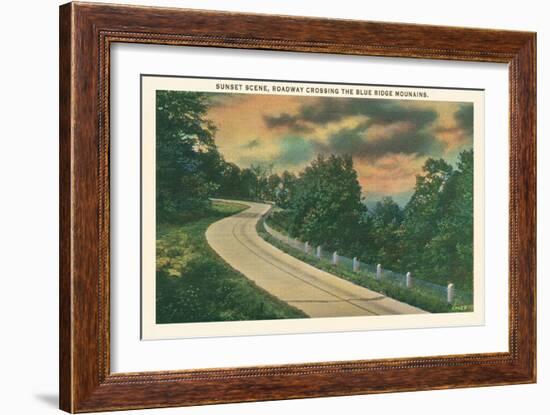 Sunset, Blue Ridge Mountains-null-Framed Art Print