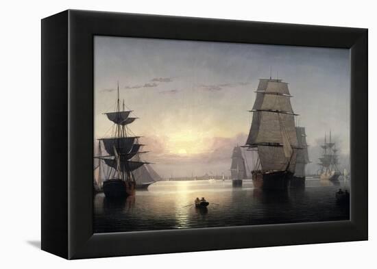 Sunset, Boston Harbor-Fitz Hugh Lane-Framed Premier Image Canvas