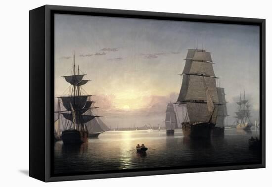 Sunset, Boston Harbor-Fitz Hugh Lane-Framed Premier Image Canvas