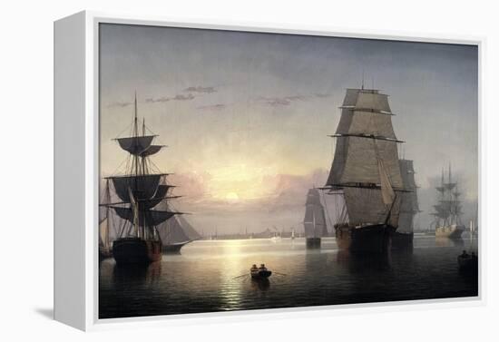 Sunset, Boston Harbor-Fitz Hugh Lane-Framed Premier Image Canvas