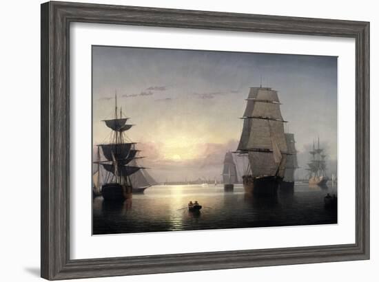 Sunset, Boston Harbor-Fitz Hugh Lane-Framed Giclee Print