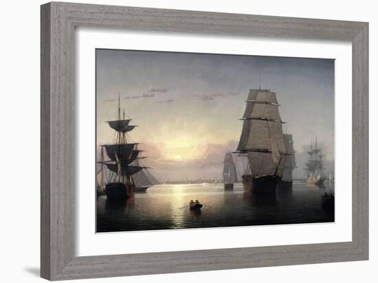 Sunset, Boston Harbor-Fitz Hugh Lane-Framed Giclee Print