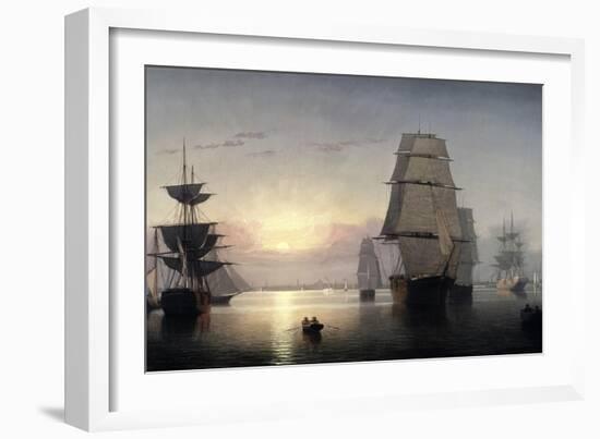 Sunset, Boston Harbor-Fitz Hugh Lane-Framed Giclee Print