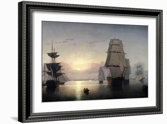 Sunset, Boston Harbor-Fitz Hugh Lane-Framed Giclee Print